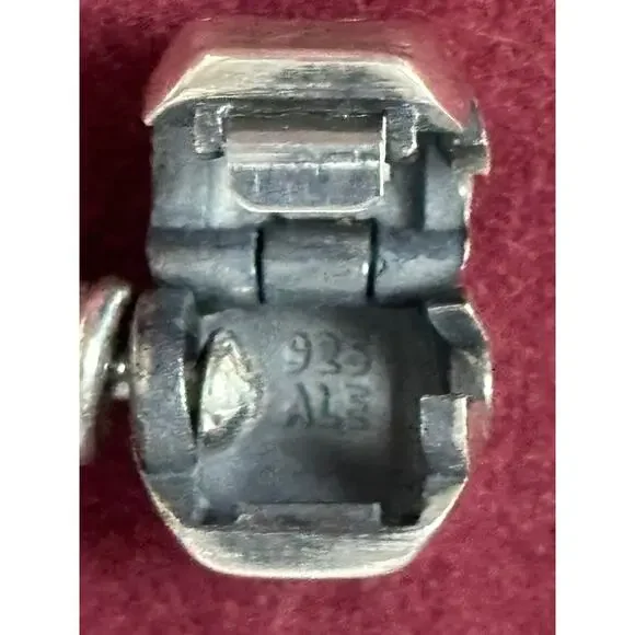 Pandora Sterling Silver Moments Snake Bracelet & Glass Bead Charm 7.25" #64317 - Picture 7 of 7